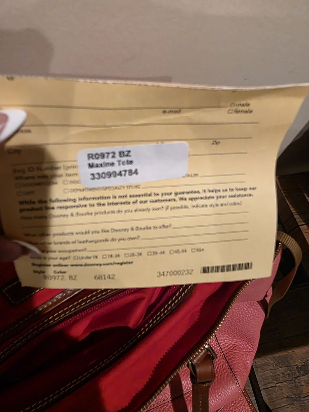 Dooney & Bourke stylish pink
