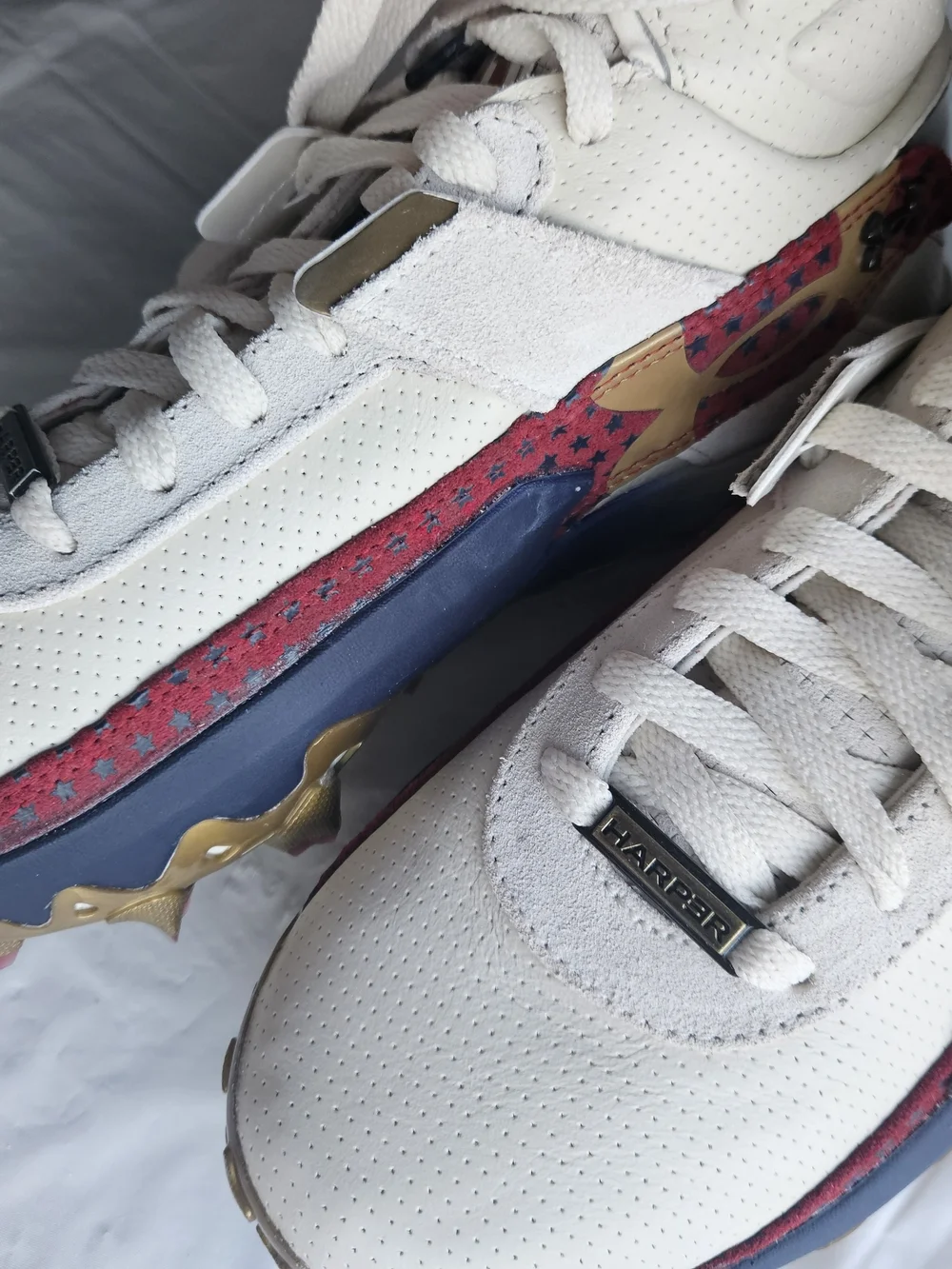 Under Armour Yard Turf USA Baseball Cleats White Red Blue Gold Men's Size 7 New