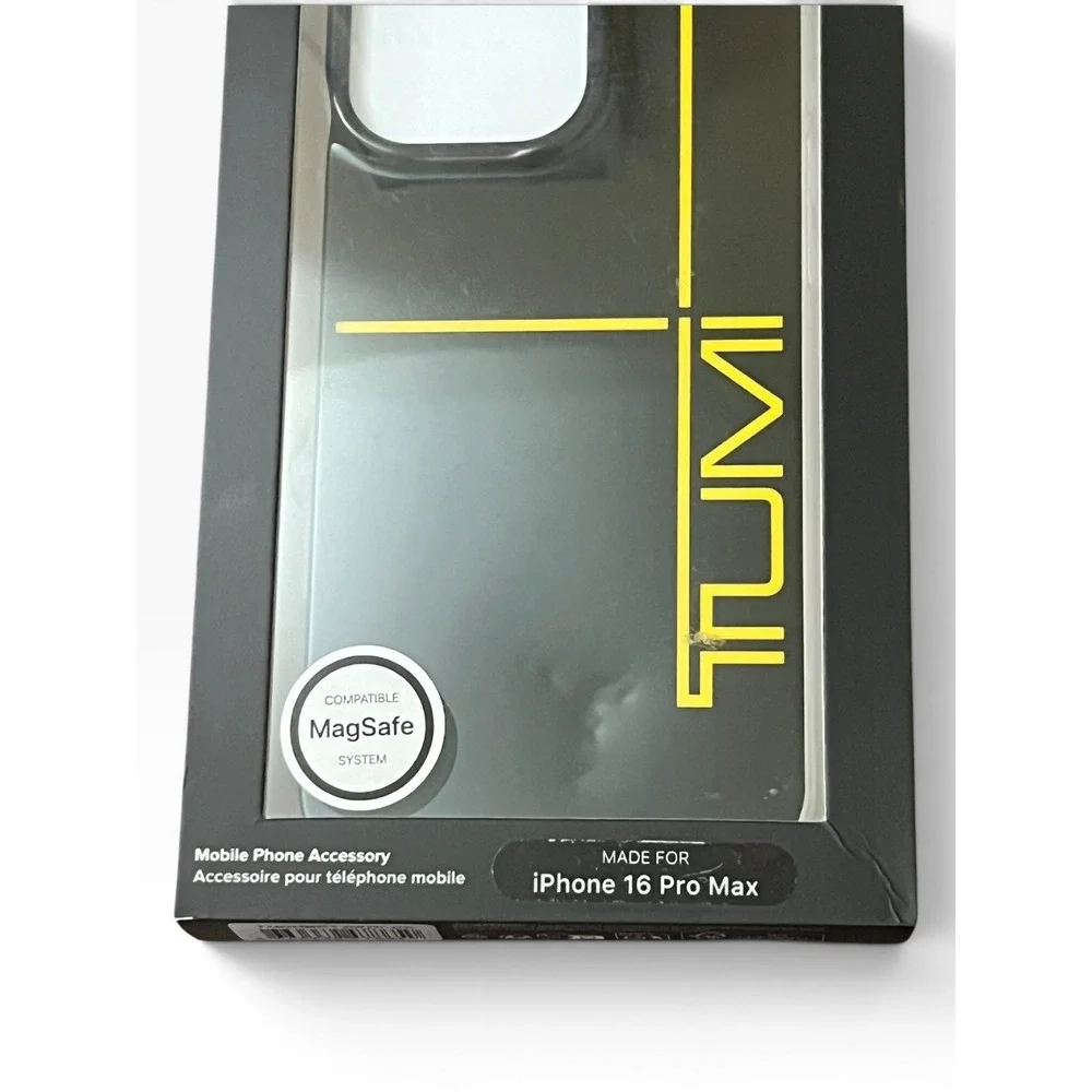 NEW Tumi MagSafe Case iPhone 16 Pro Max Black Yellow Graphic Factory Sealed NIB