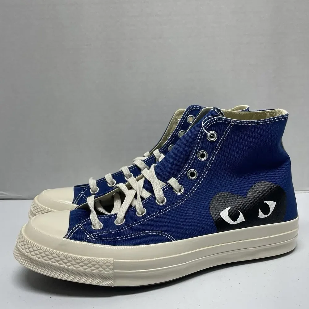 Converse Chuck 70 High Comme des Garçons PLAY Blue Quartz 171846C Size 12 CDG
