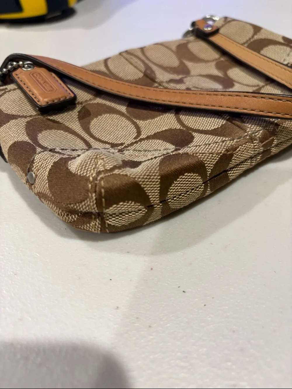 Coach wristlet purse smoke
