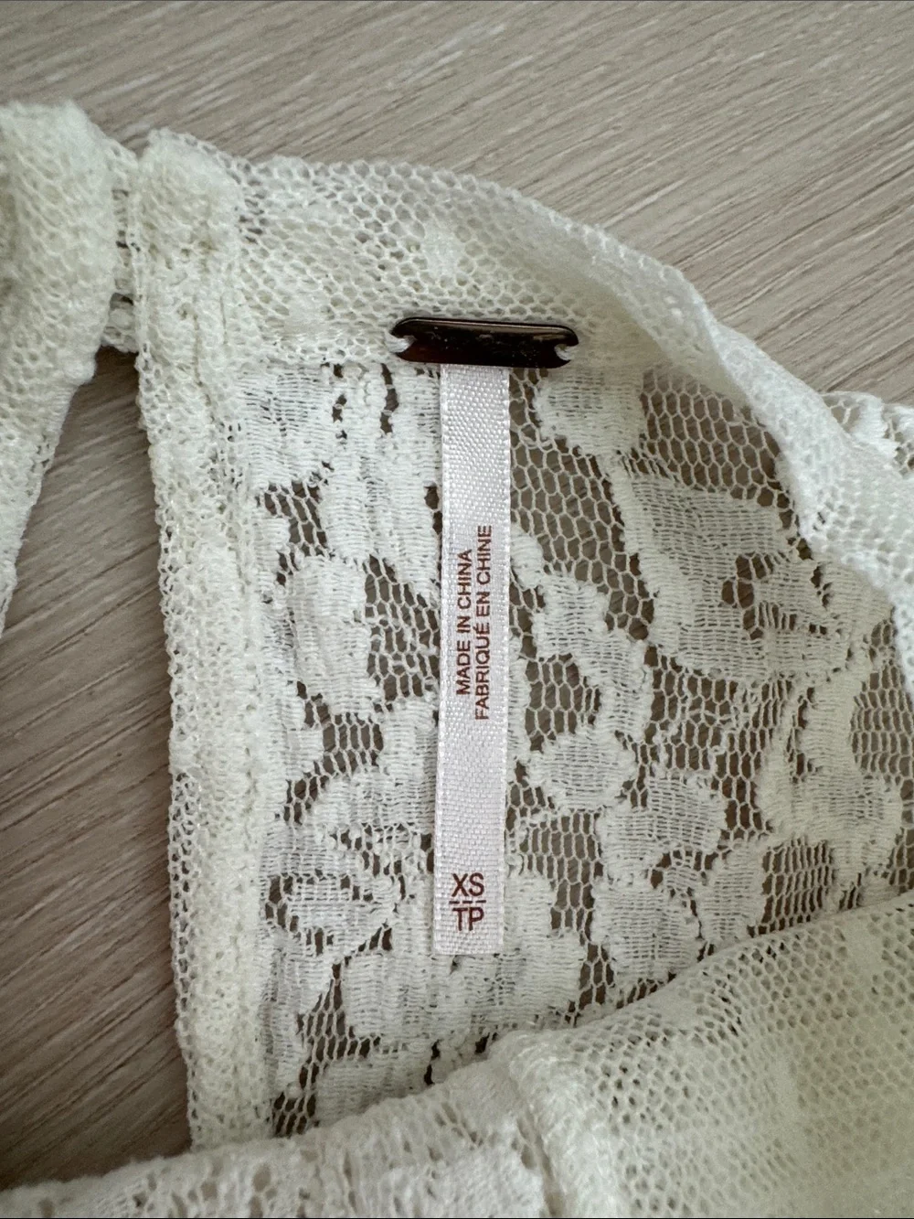 Free People Ivory Lace Swiss Dot Peasant Blouse
