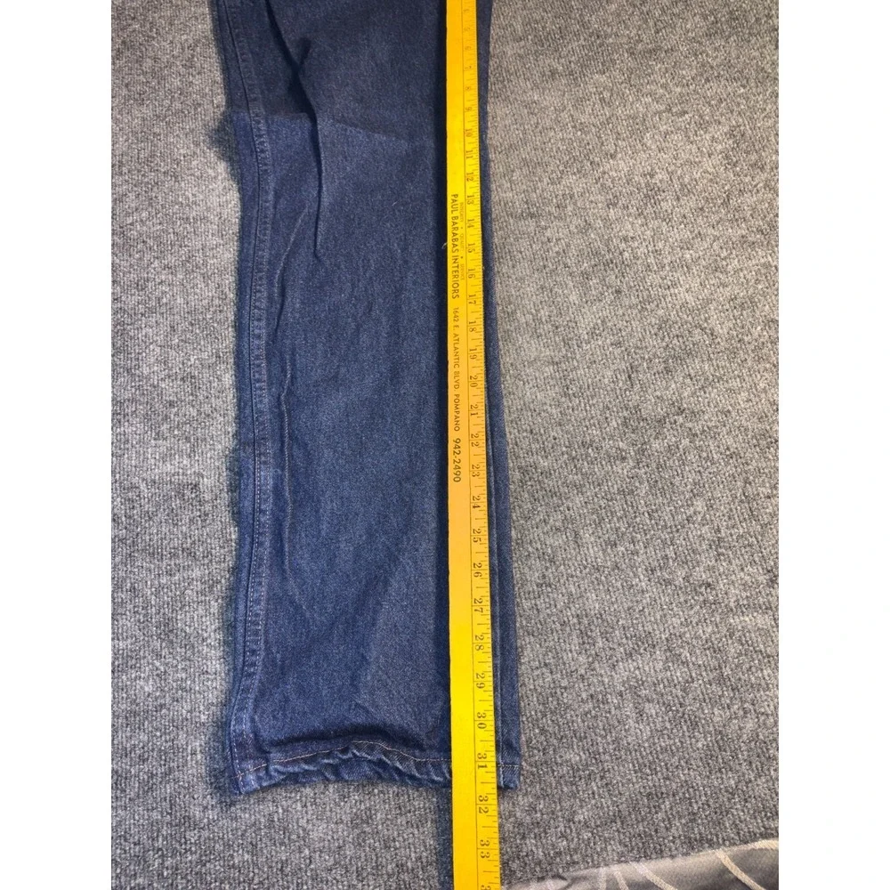 Wrangler Rustler Jeans Mens 34x32 Blue Denim Regular Fit Straight Leg‎ 87619PW