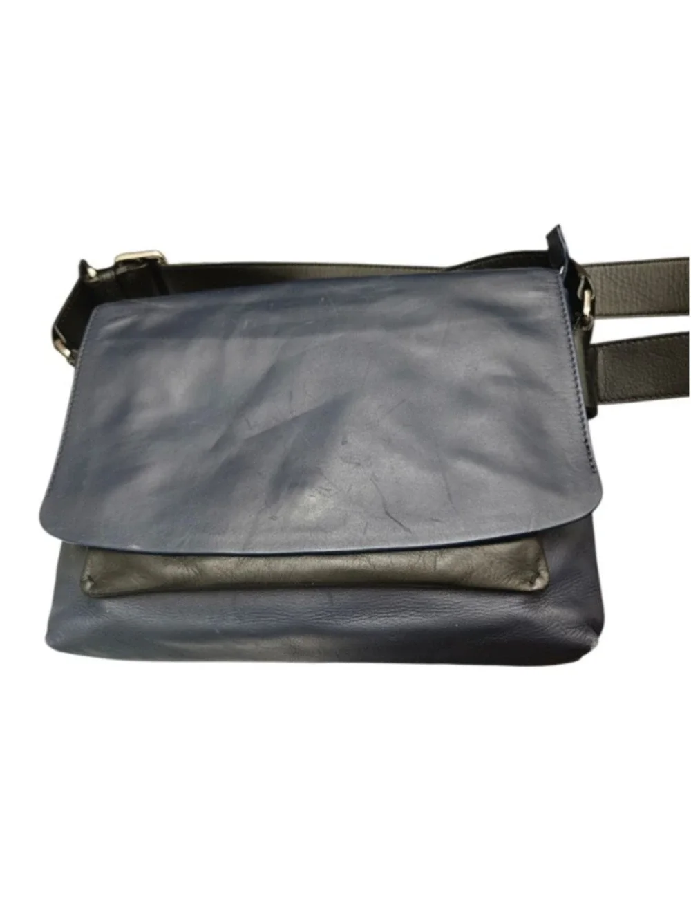 Banana Republic Navy Leather Crossbody Bag One Size