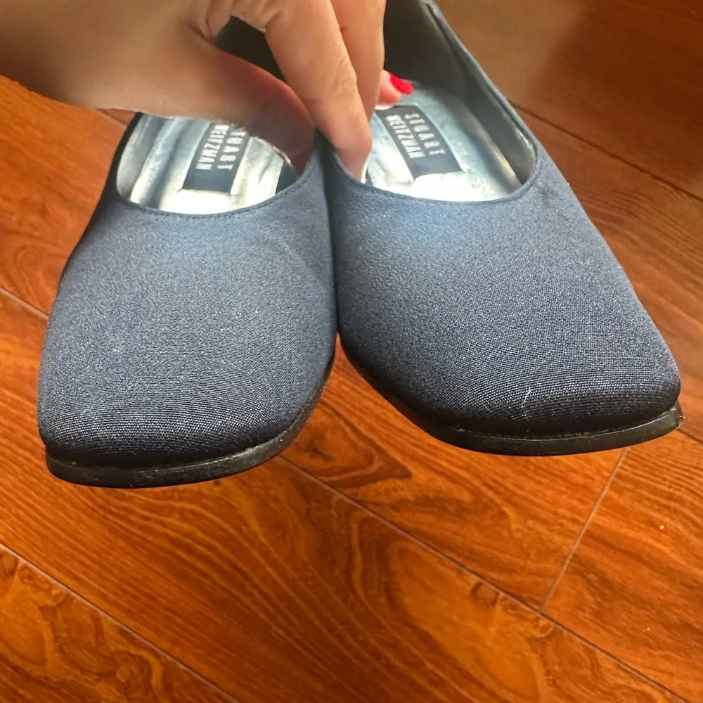 Stuart Weitzman Dark Blue Block Heels
