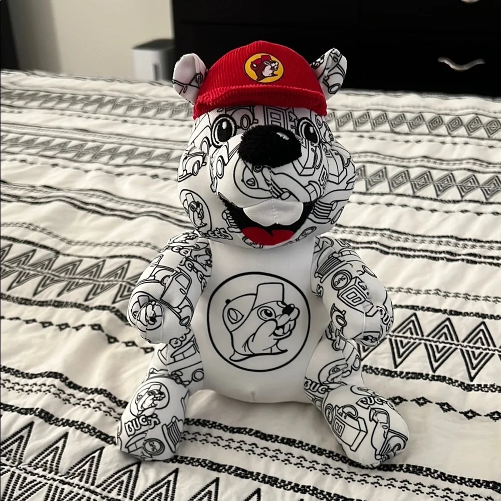 Buc-ees Beaver stuffed animal coloring with hat