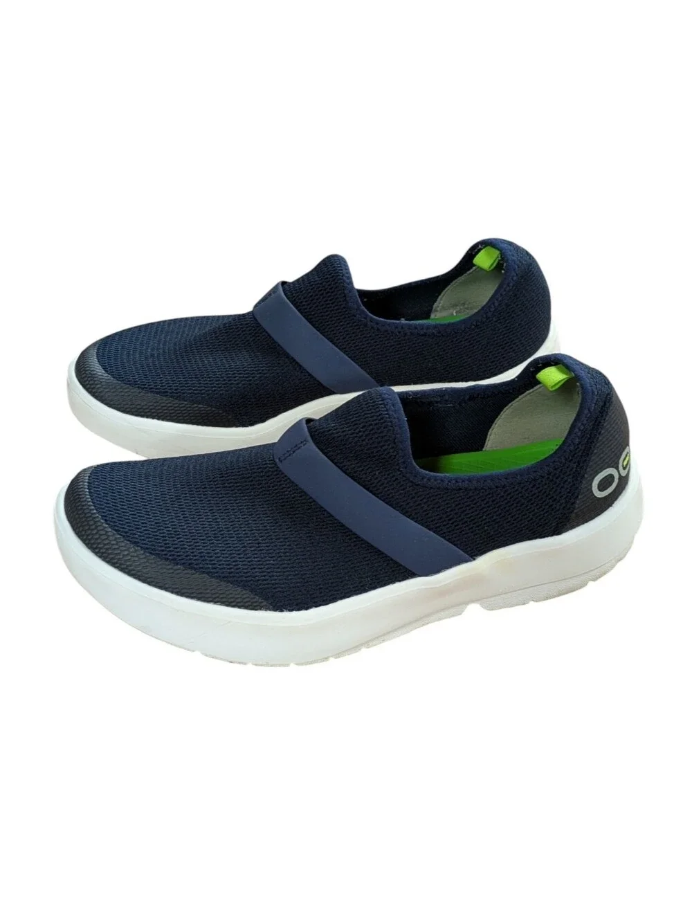 Oofos OOmg Low Navy Slip-On Sport Recovery Shoes Womens Size 8