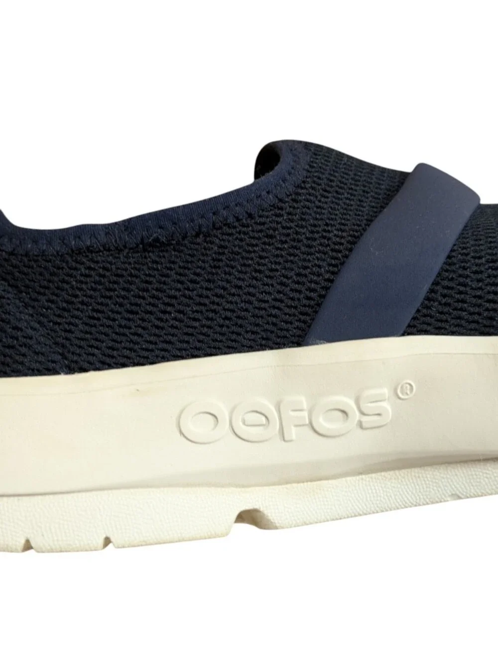 Oofos OOmg Low Navy Slip-On Sport Recovery Shoes Womens Size 8
