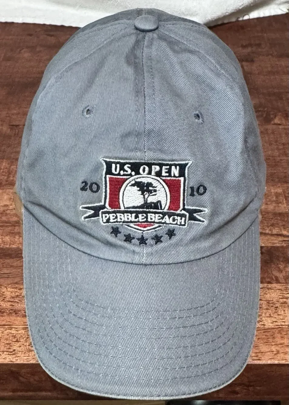 US Open Pebble Beach 2010 Blue Grey Golf USGA Member Baseball Cap Hat