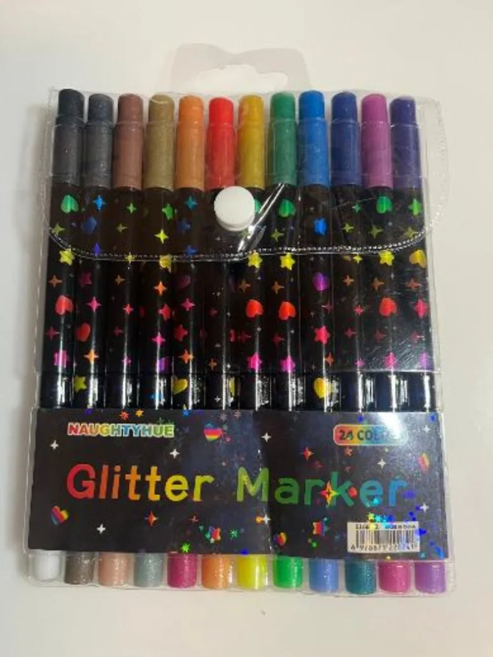 COLOR-5 12 Pack Double Ended Glitter Markers