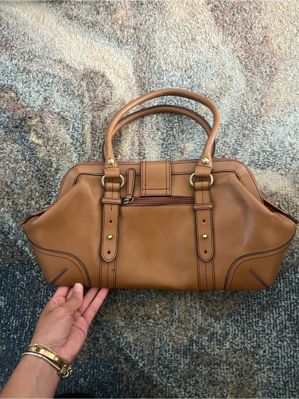 Etienne Aigner structured tan