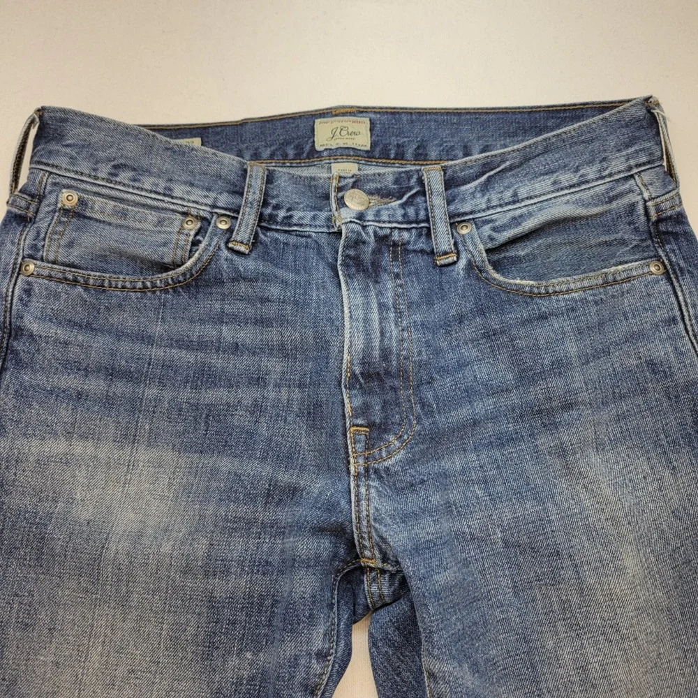 J.Crew 484 Slim Fit Jeans Mens 31x32 Blue Medium Wash Tapered Leg 100% Cotton