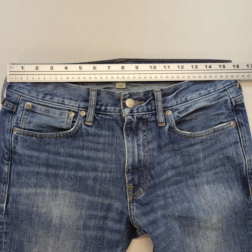 J.Crew 484 Slim Fit Jeans Mens 31x32 Blue Medium Wash Tapered Leg 100% Cotton
