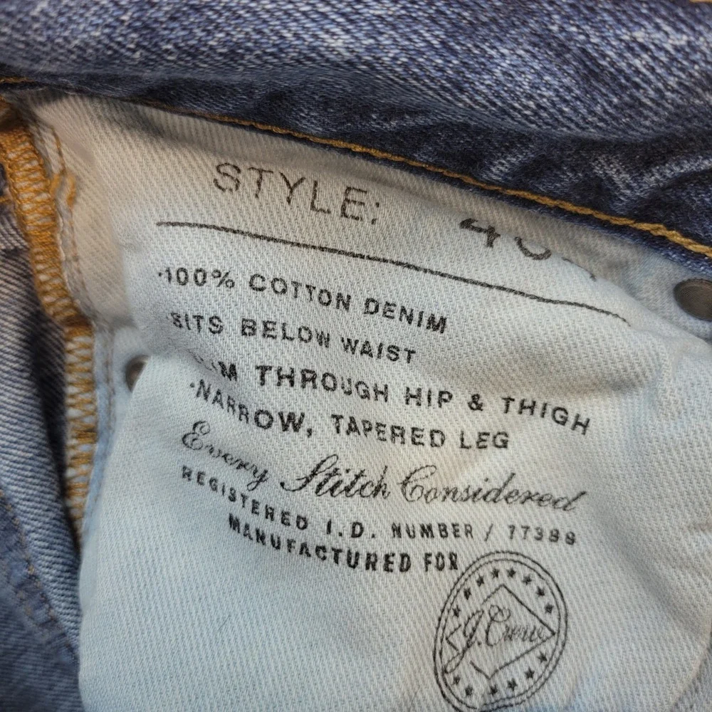 J.Crew 484 Slim Fit Jeans Mens 31x32 Blue Medium Wash Tapered Leg 100% Cotton