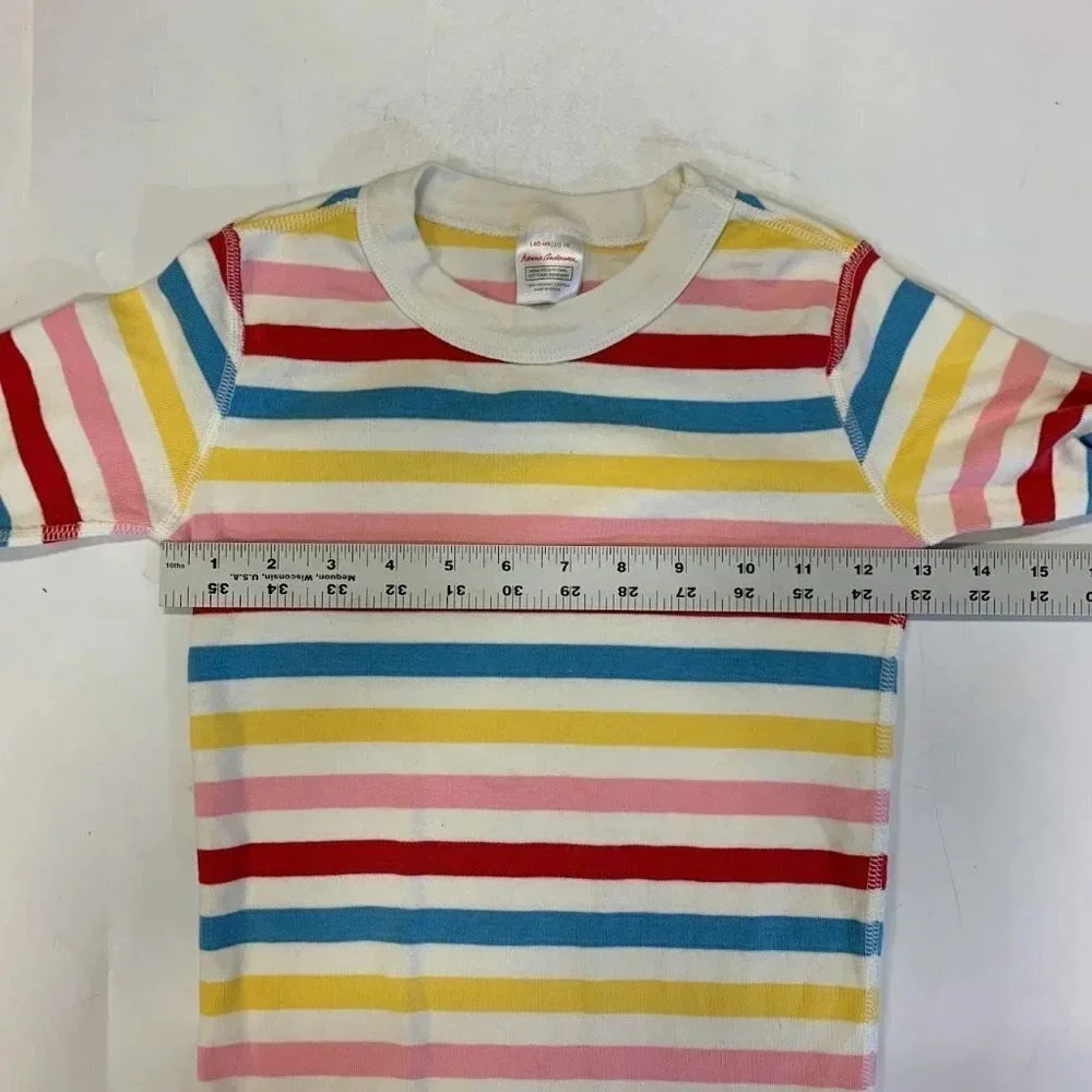 Hanna Andersson Girl's Organic Cotton Striped Long Sleeve Pajama Top Size 10/140