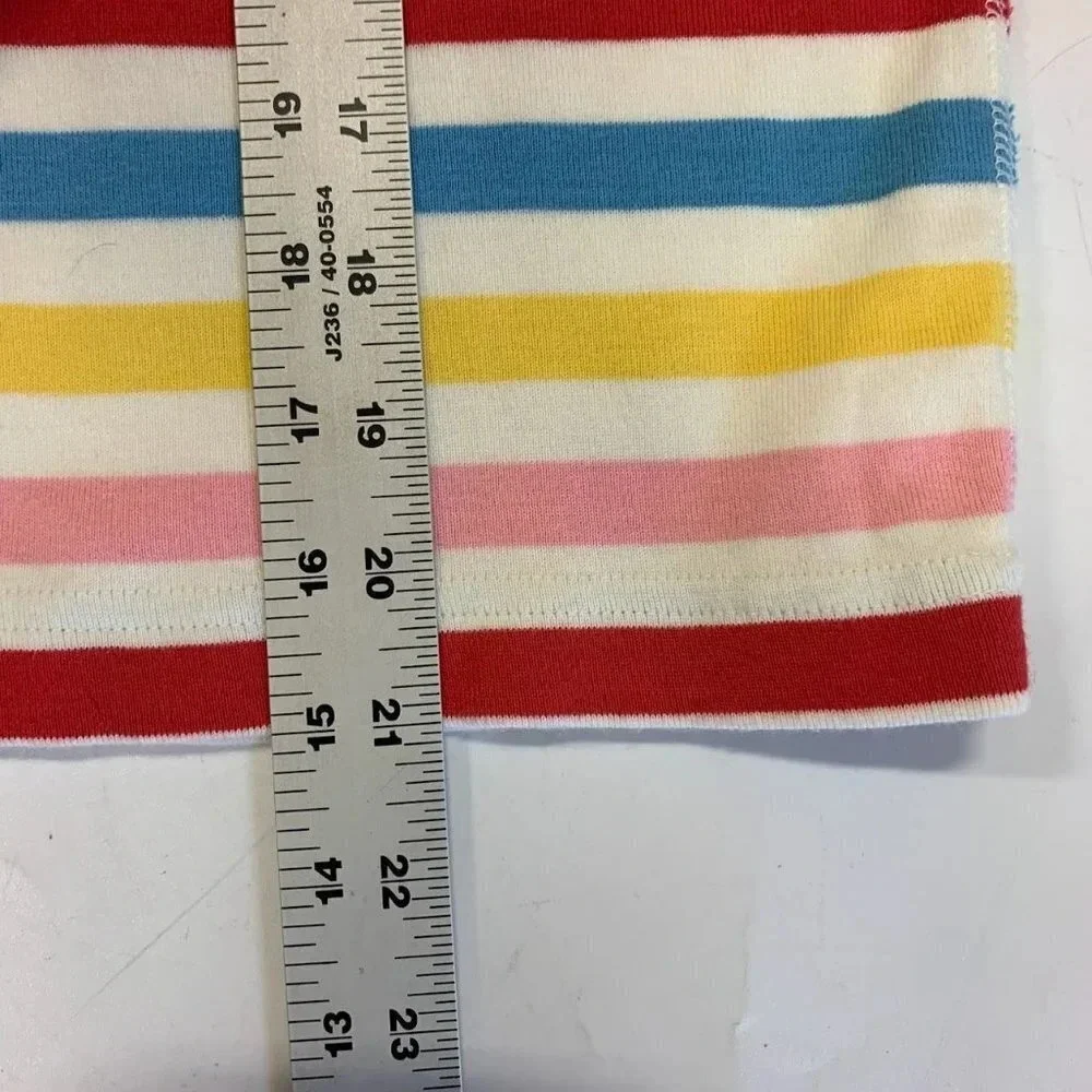 Hanna Andersson Girl's Organic Cotton Striped Long Sleeve Pajama Top Size 10/140