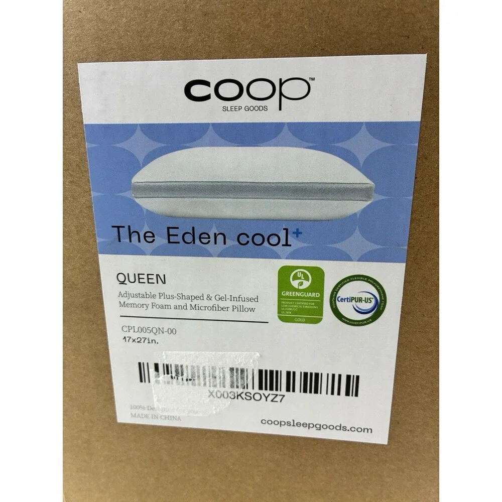 Adjustable Pillow The Eden Cool Coop Home Goods Queen Gel Infused Memory Foam
