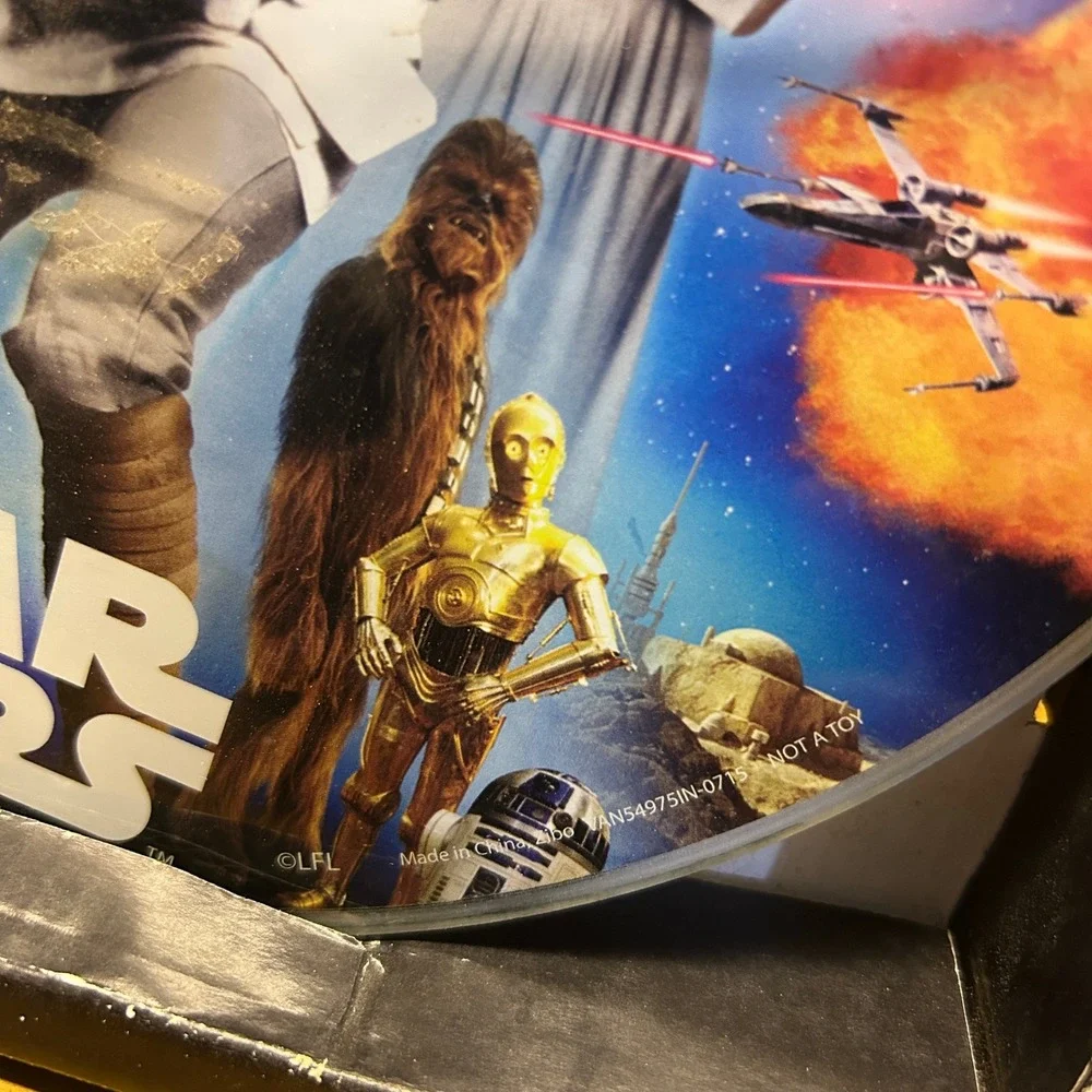 Star Wars Glass Wall Clock Vandor 9in Multicolor Glass New hope luke skywalker