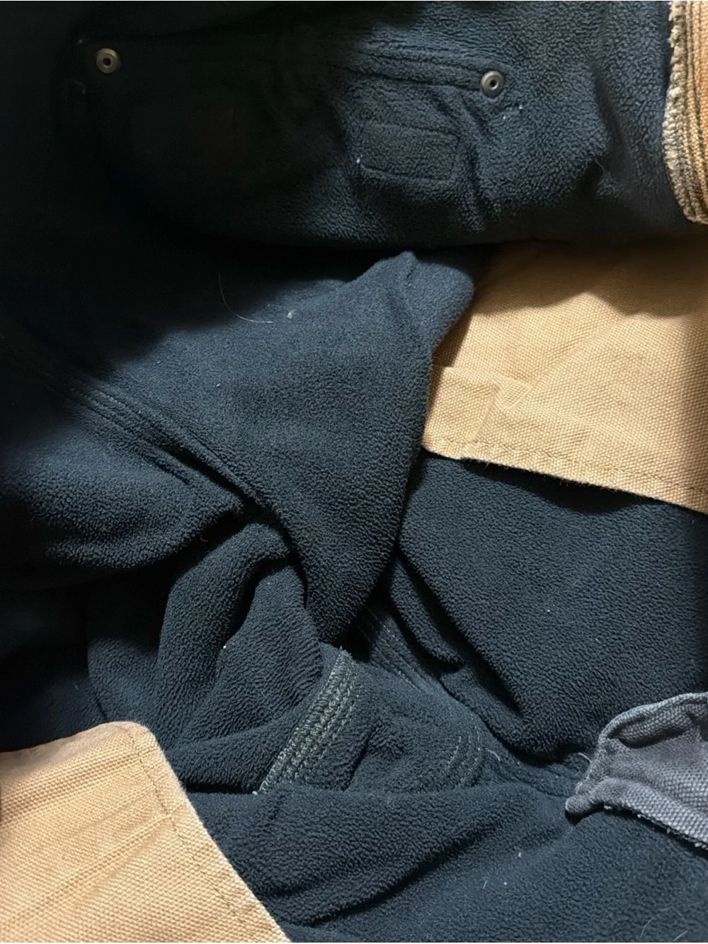 Duluth Trading Co Cargo  Mens 40x32 Dark Gray Fleece Lined Workwear Pants