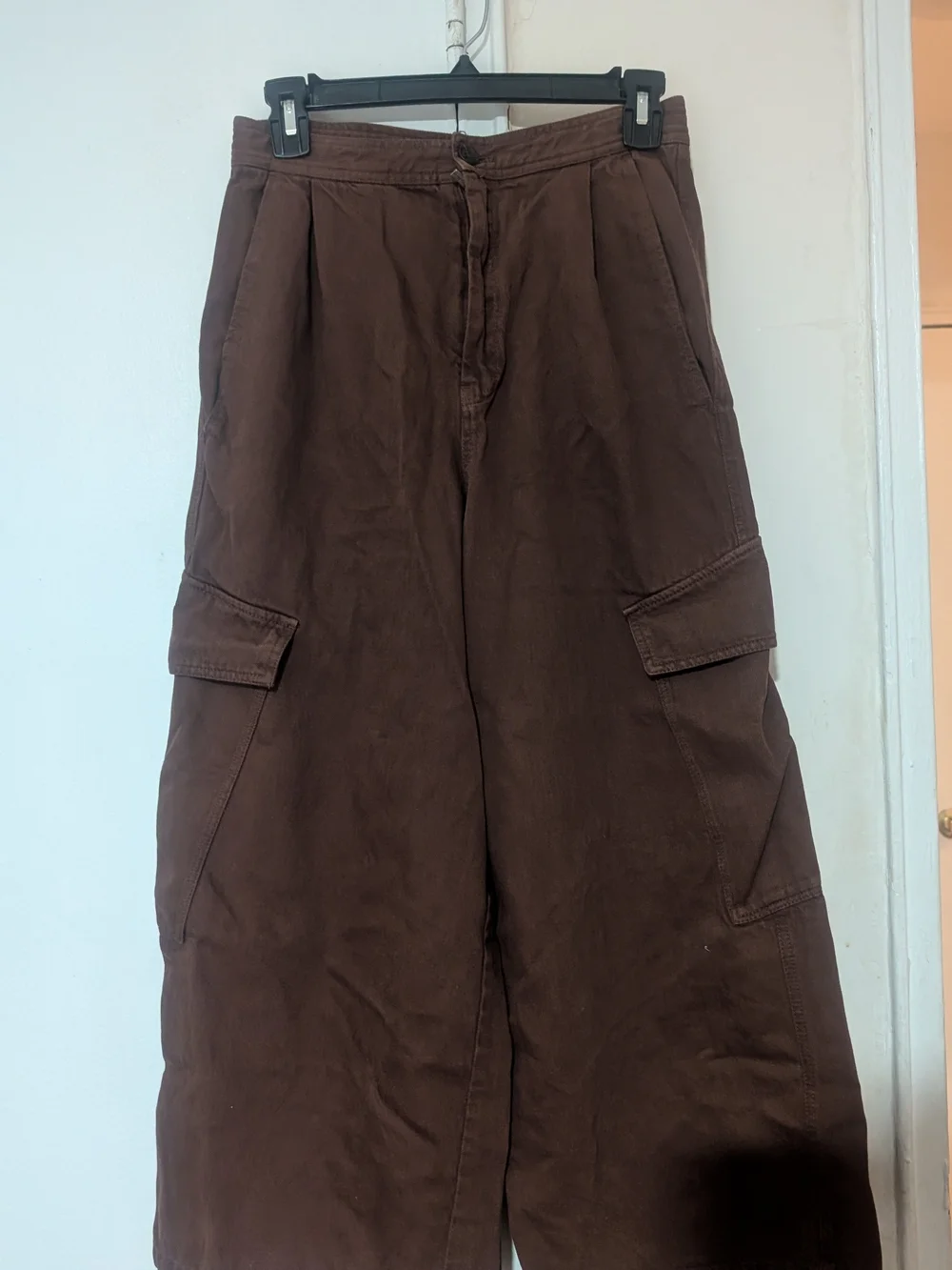 Zara Brown Wide-Leg Cargo Pants for Kids