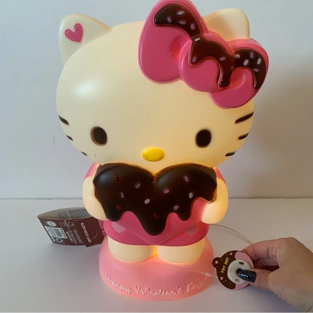NWT. Hello Kitty Valentine's Day 12” Light Up Blow Mold Figurine
