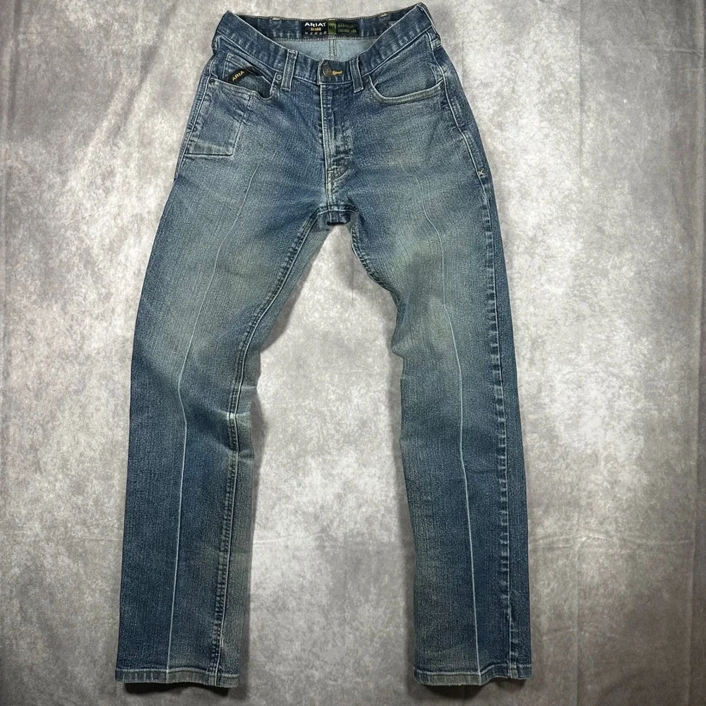 Ariat Rebar M5 Straight Leg Jeans Men 31x36 Medium Wash Durable Workwear Western