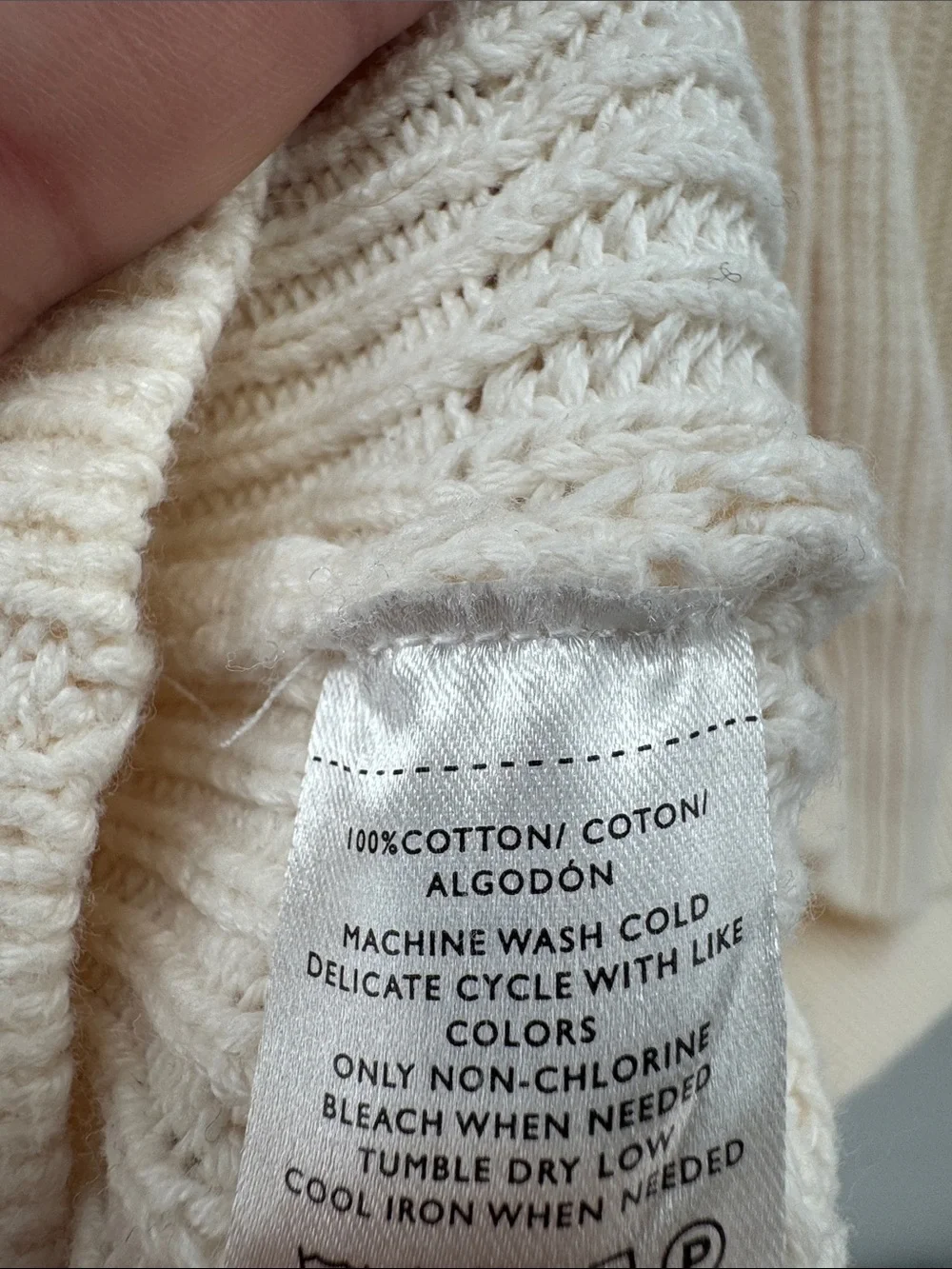 LOFT cream ribbed