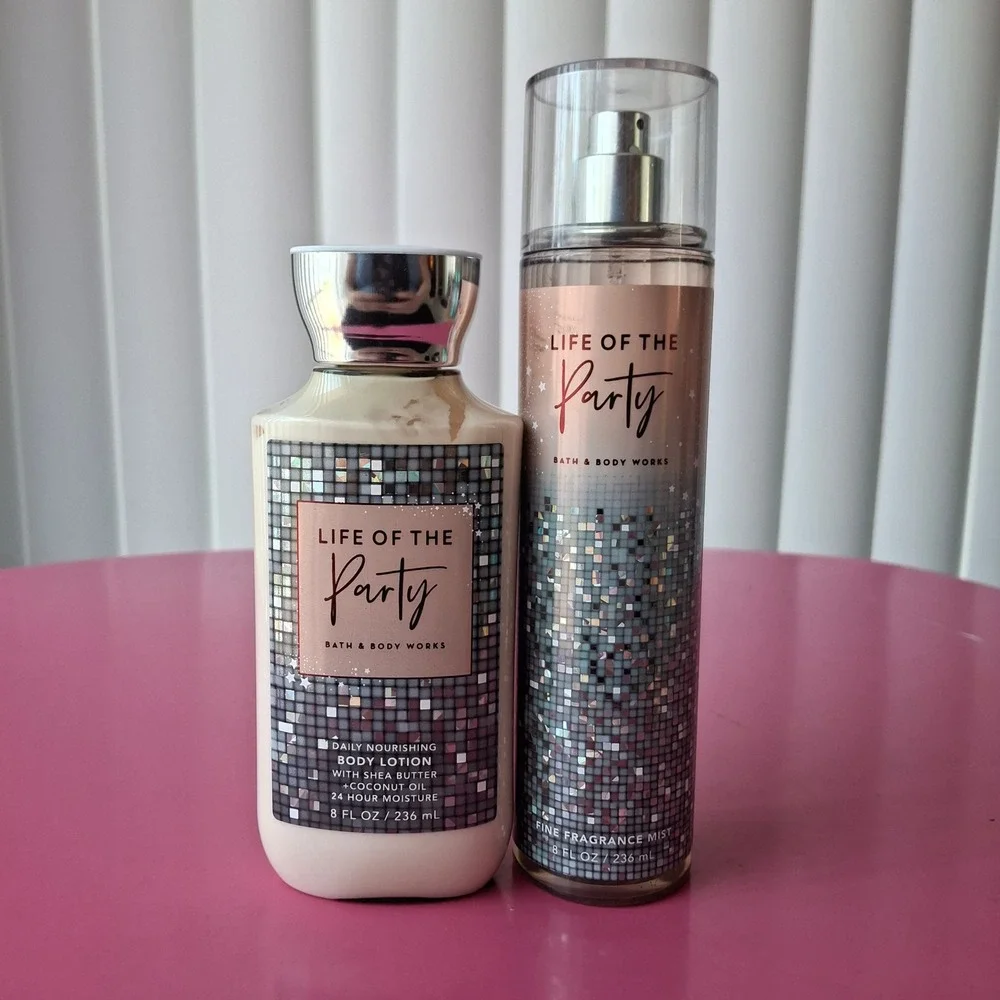Bath & Body Works LIFE OF THE PARTY Lotion & Fine Fragrance Mist Set of 2