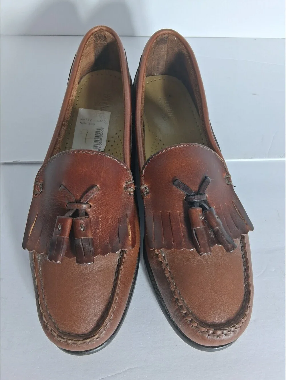 G.H. Bass & Co. Women's Weejuns Jaclyn Tassel Kiltie Brown Leather Loafers, 9M