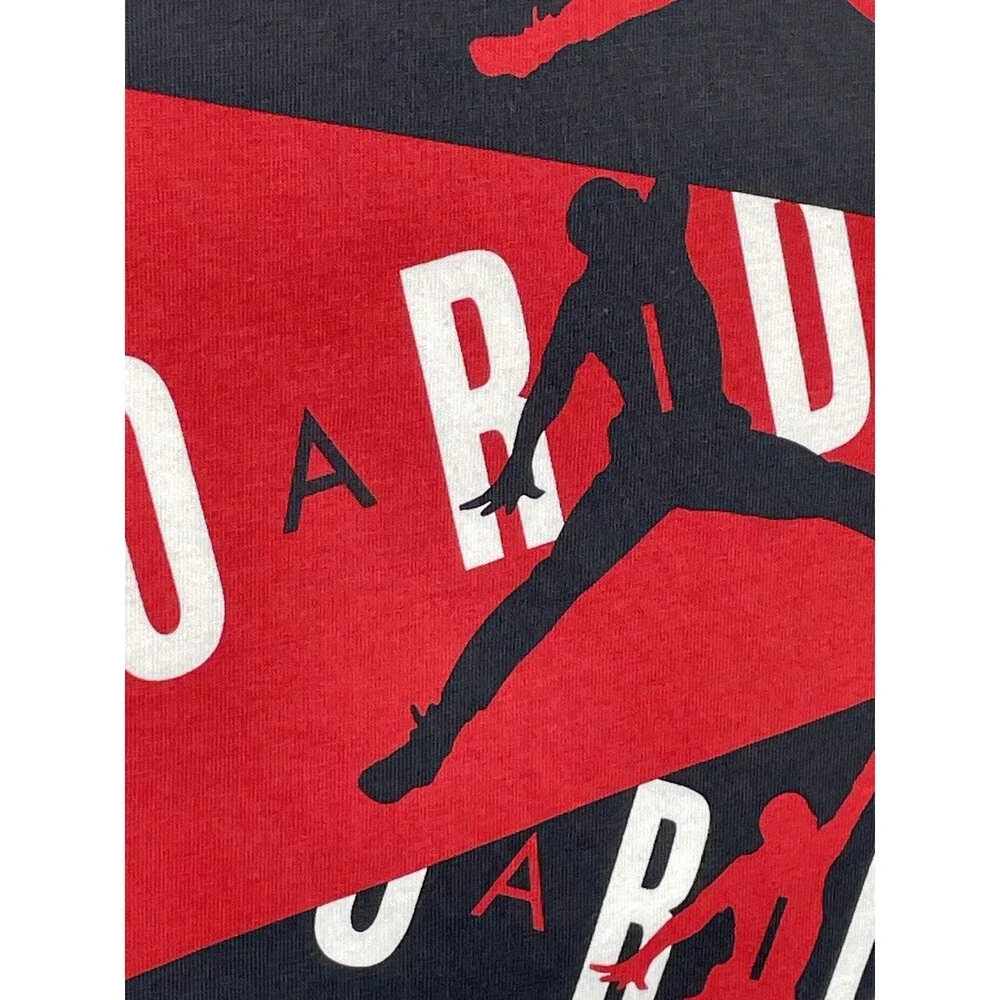 Nike Men's Jordan AIR T-Shirt White/Crimson/Black 2XL NWT