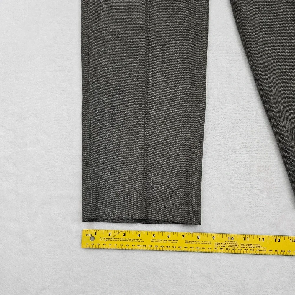 Luciano Barbera Dress Pants Mens 52 34x30 Brown Trousers Wool Flat Front Italy