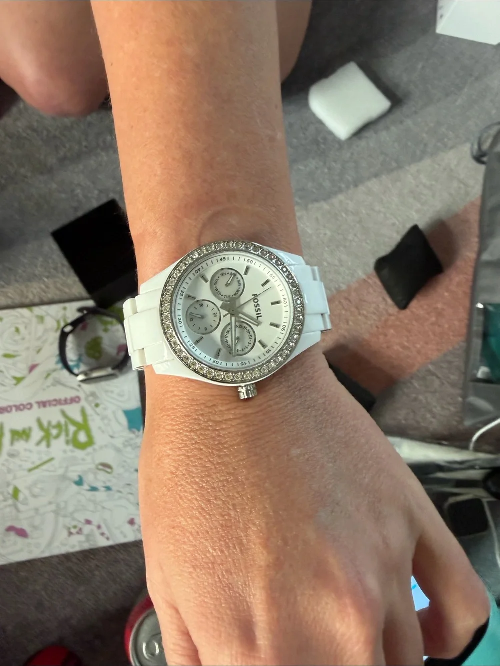 Fossil white watch