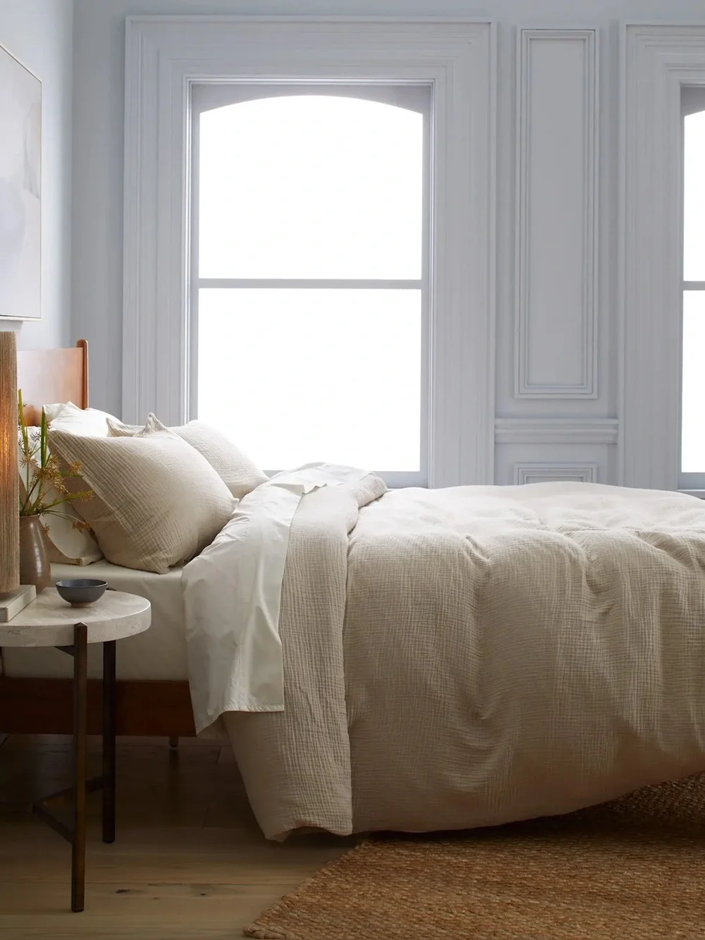 NWOT Quince Airy Gauze Cotton Duvet Cover In Dune - Full/Queen No Shams
