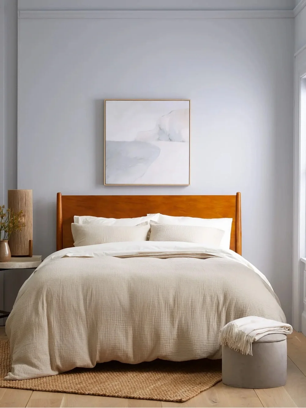NWOT Quince Airy Gauze Cotton Duvet Cover In Dune - Full/Queen No Shams