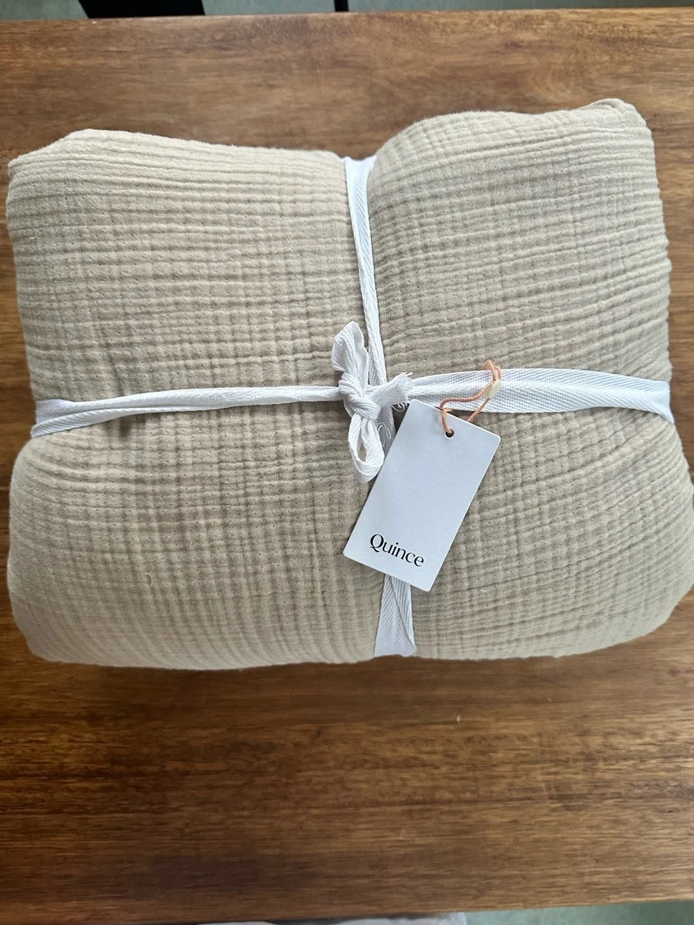 NWOT Quince Airy Gauze Cotton Duvet Cover In Dune - Full/Queen No Shams