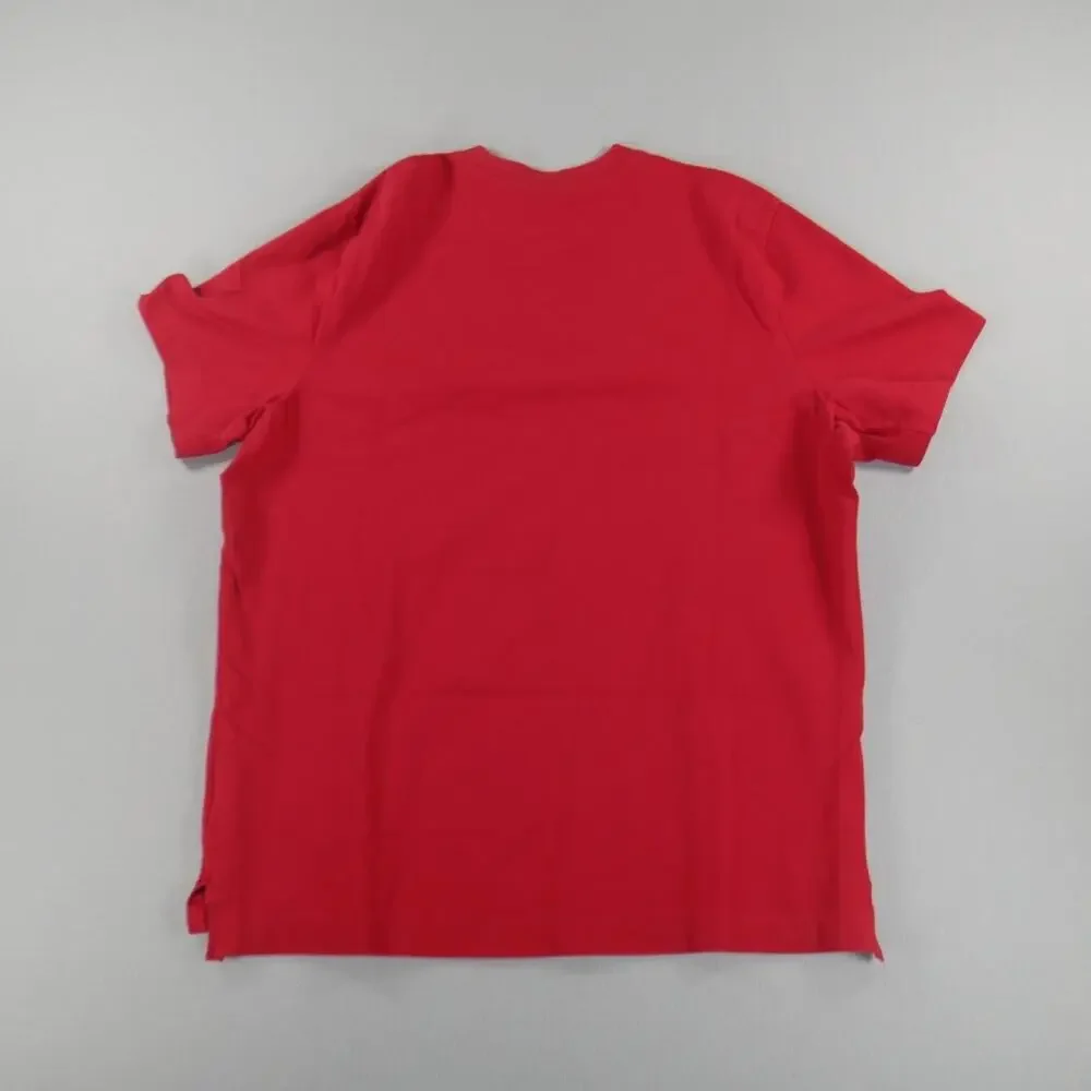 Nike Red Tag Henley Two Button Single Stitch USA Logo Red Size XXL Soccer