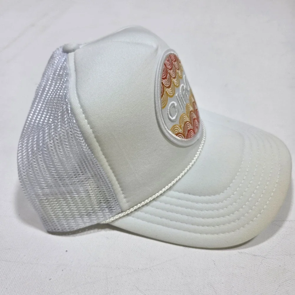 Port Sandz Trucker Hat Surfer White Ciao Patch Retro Mesh Snapback Cap Beach