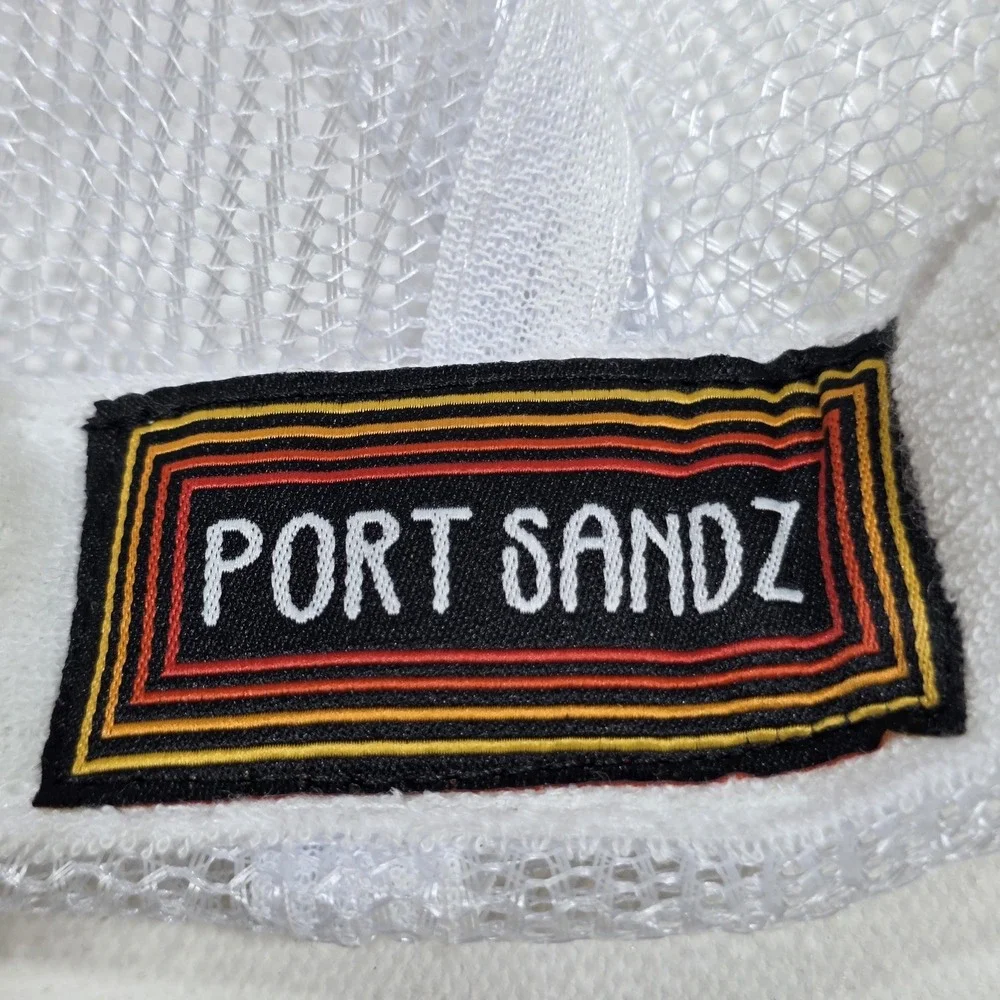 Port Sandz Trucker Hat Surfer White Ciao Patch Retro Mesh Snapback Cap Beach