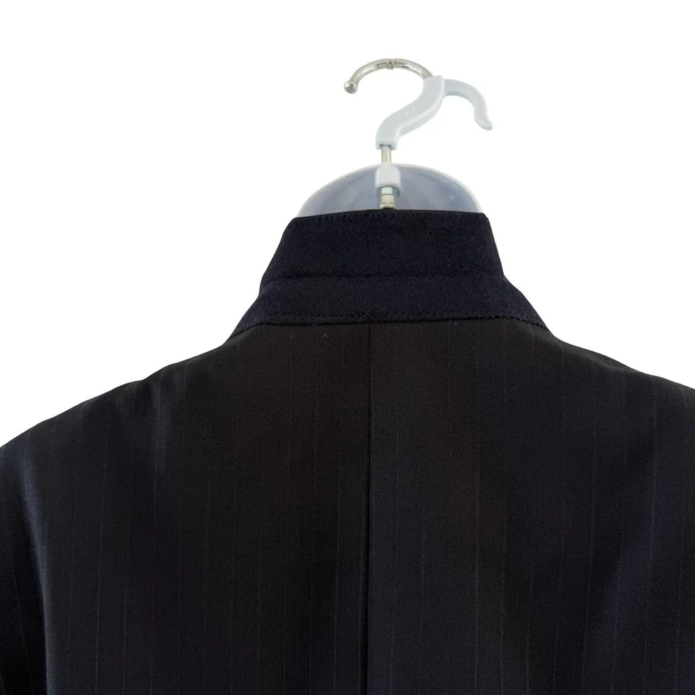 Jos A Bank Suit Mens 46R Blue Pinstripe Wool Silk 2 Piece 41x31 Pants Business