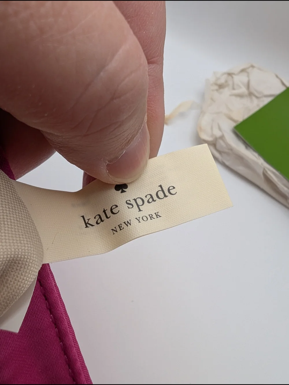 kate spade Vibrant Pink Satin Elegant Bow Clutch 7.5