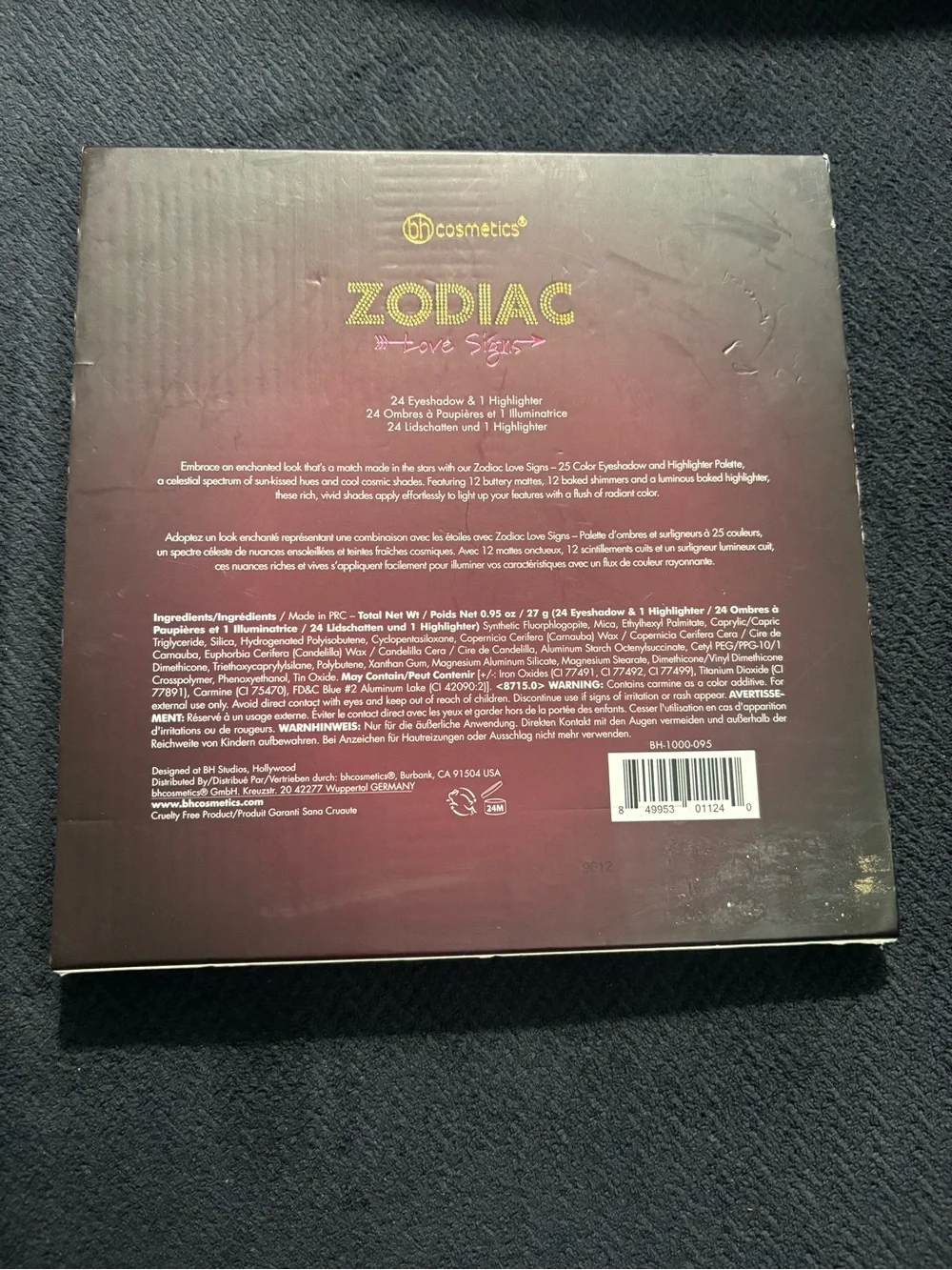 BH Cosmetics zodiac love