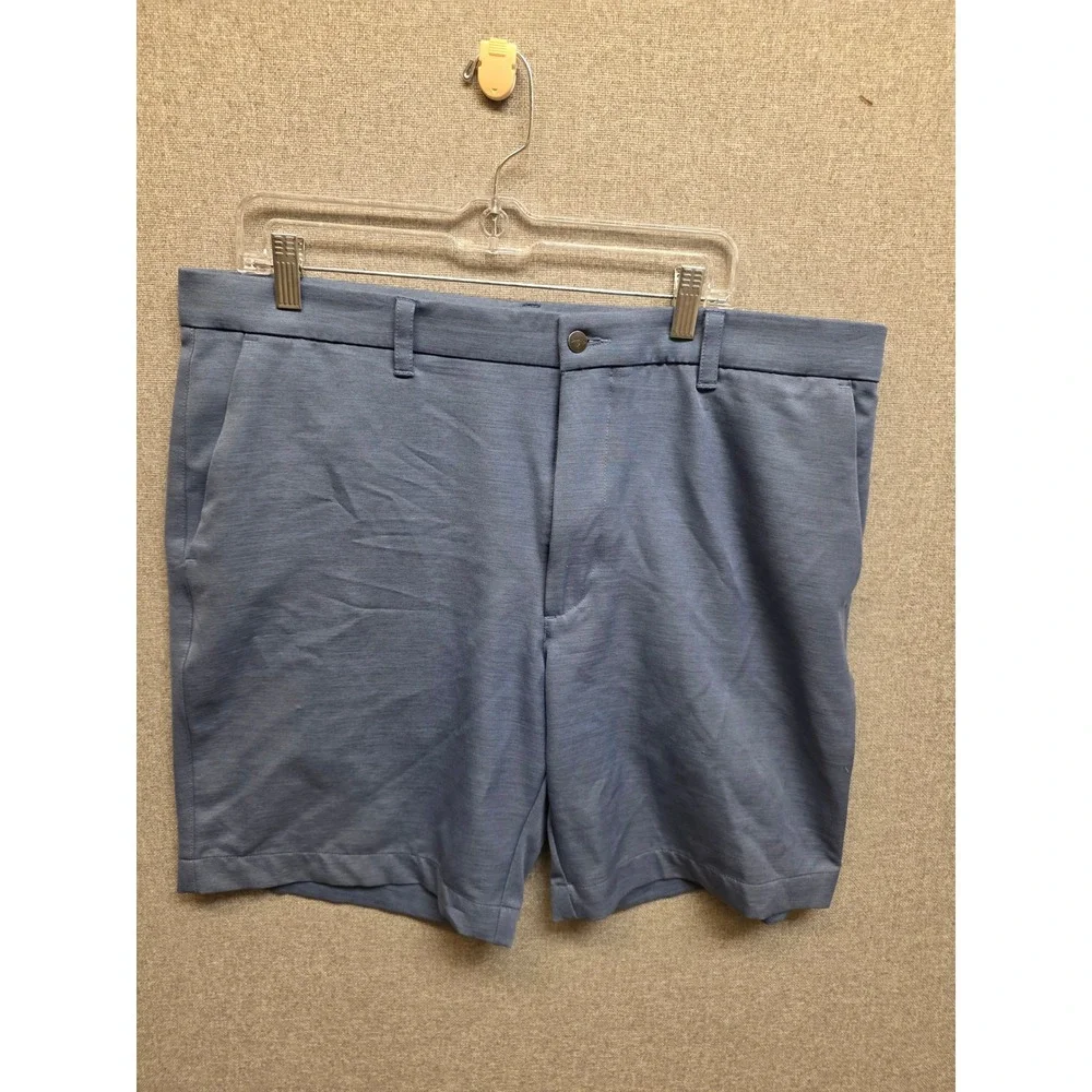 Callaway Mens Blue Heathered Golf Shorts Size 38 Performance Stretch Flat Front