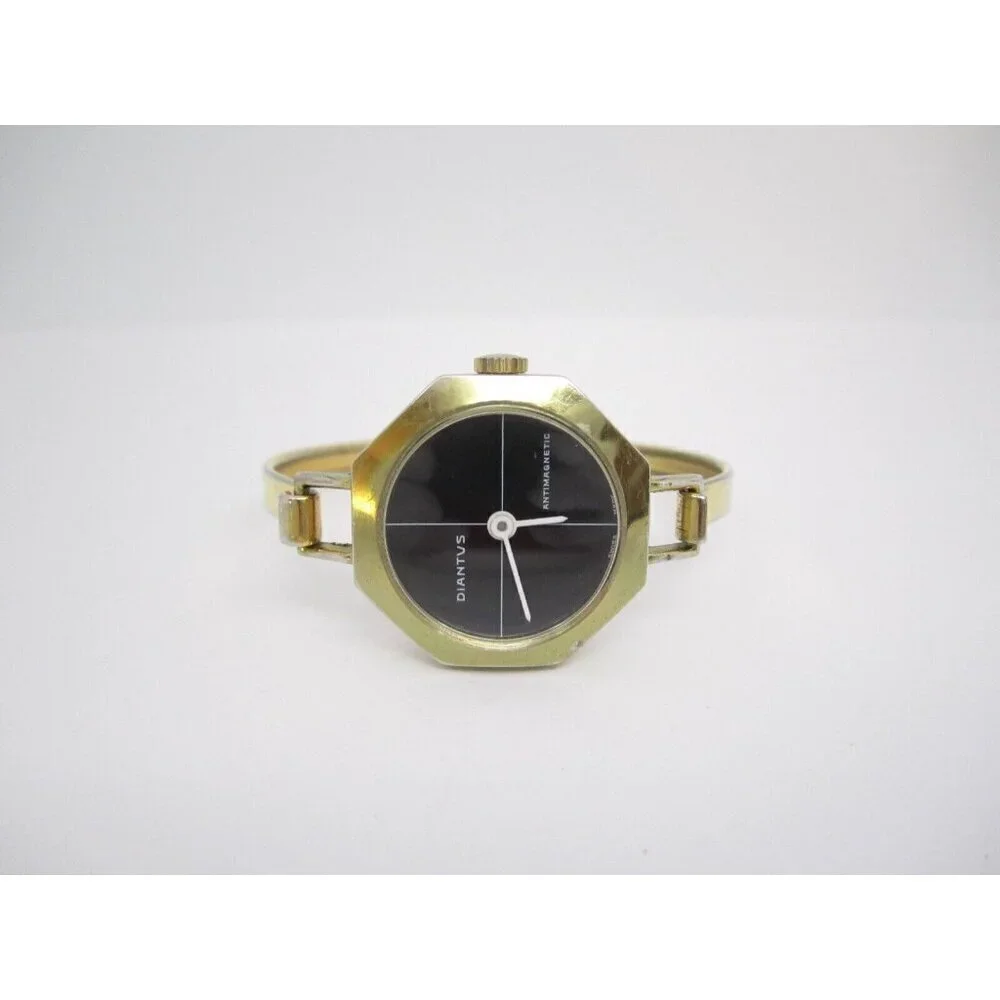 Vtg Women Diantus Hand Wind Mechanical Analog 27mm Round Watch (H450)