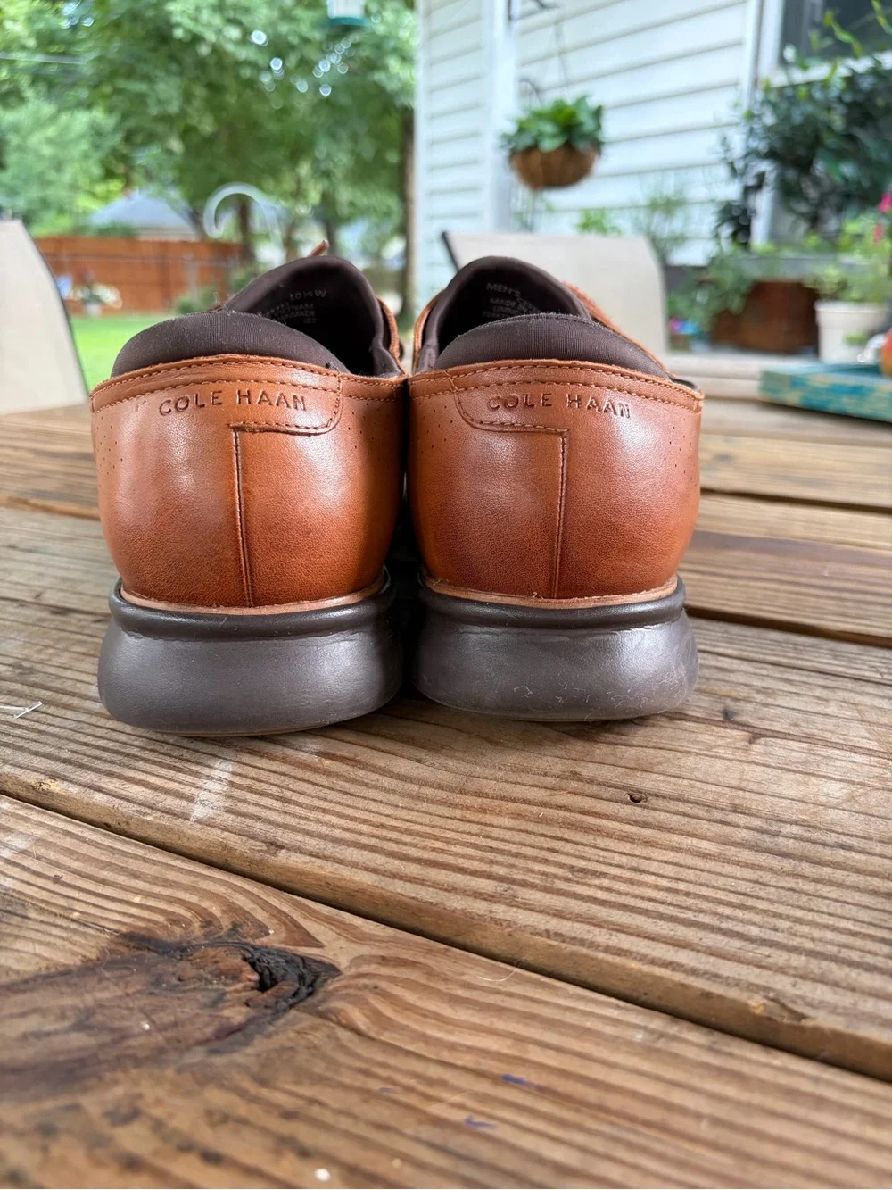 Cole Haan Men's Zerogrand Casual Perforated Leather Shoes - Brown size 10.5W