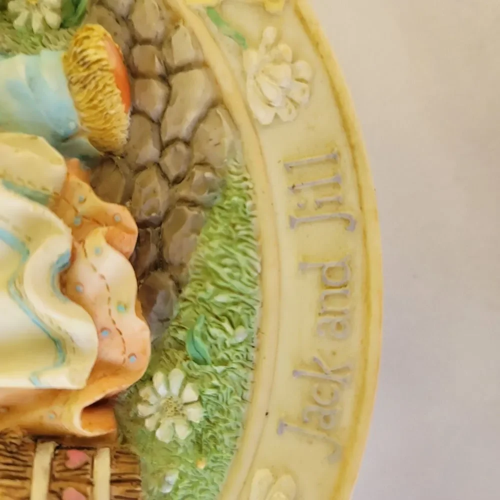 Cherished Teddies ceramic hanging wall art Jack & Jill friendship will never tum