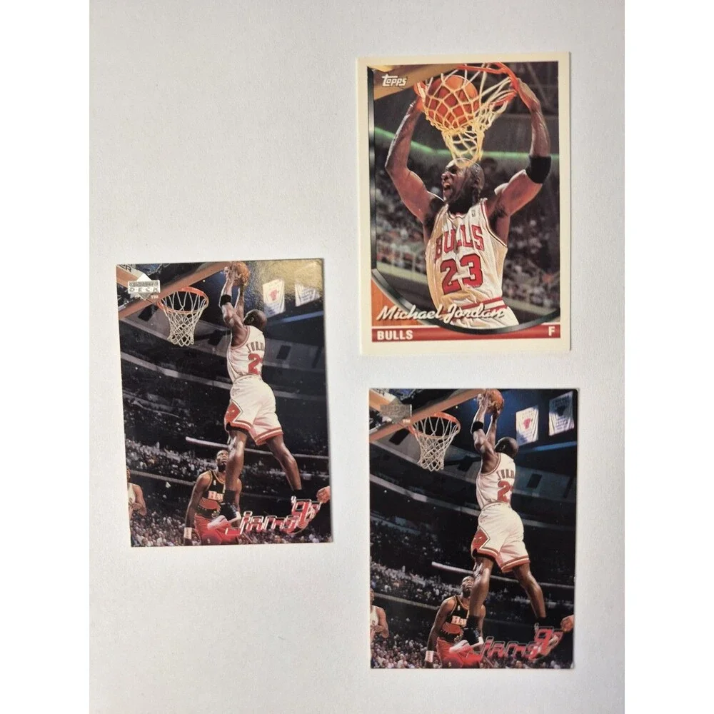 Michael Jordan Card Lot of 3 Upper Deck Topps Chicago Bulls NBA HOF 1992 1996