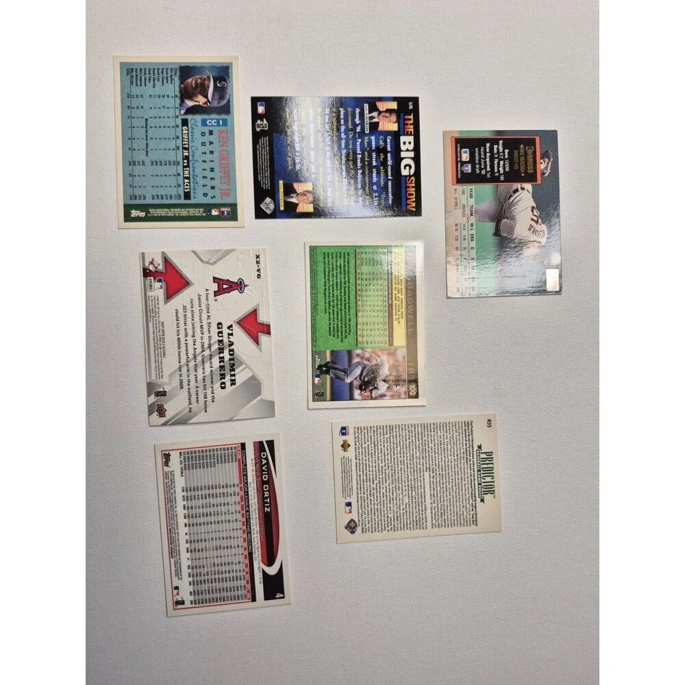 MLB Baseball Card Star Lot Ken Griffey Jr Jeff Bagwell David Ortiz Vladimir...