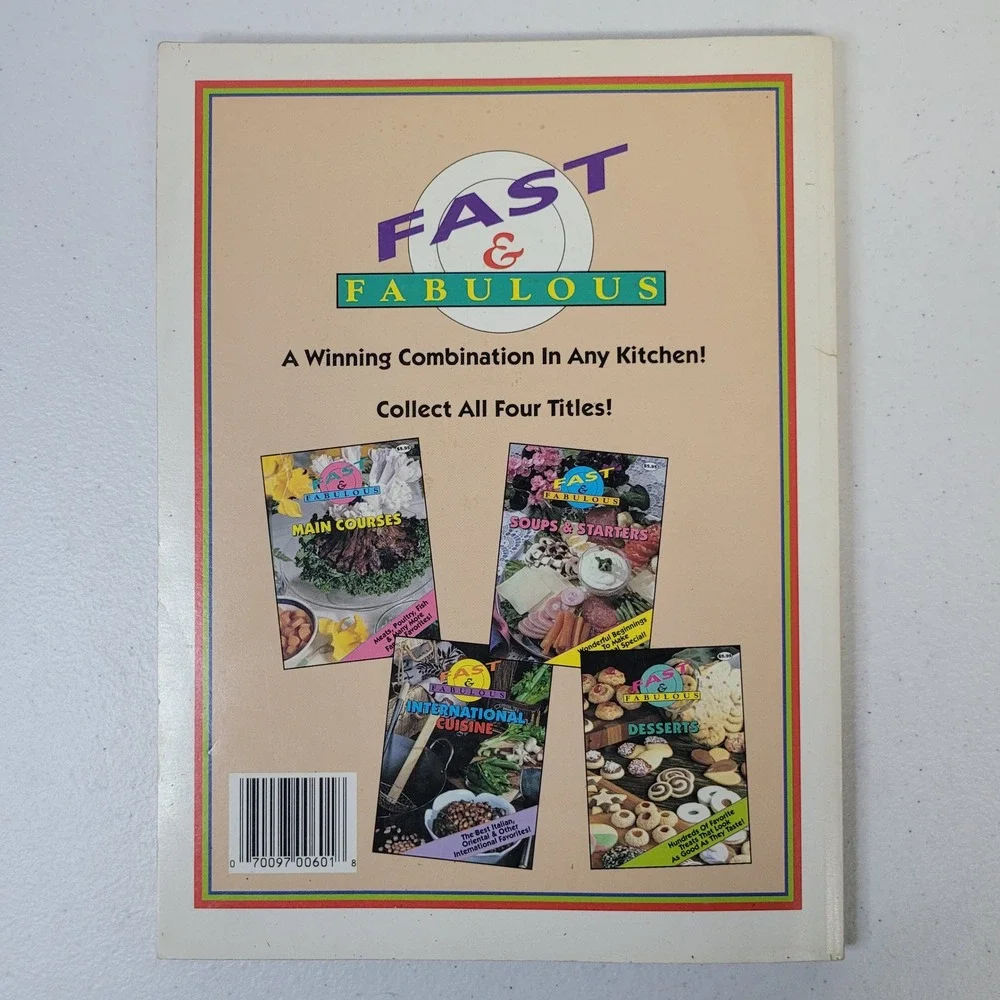 Fast Fabulous International Cuisine Johna Blinn‎ 1987 Cookbook Italian Oriental