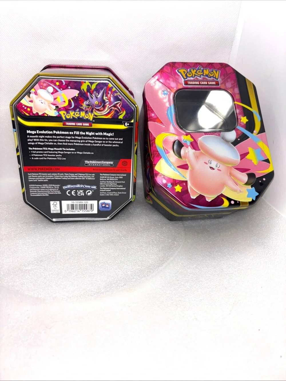 Lot Of 2 Pokemon TCG: Mega Moonlit Empty Tins (Only)