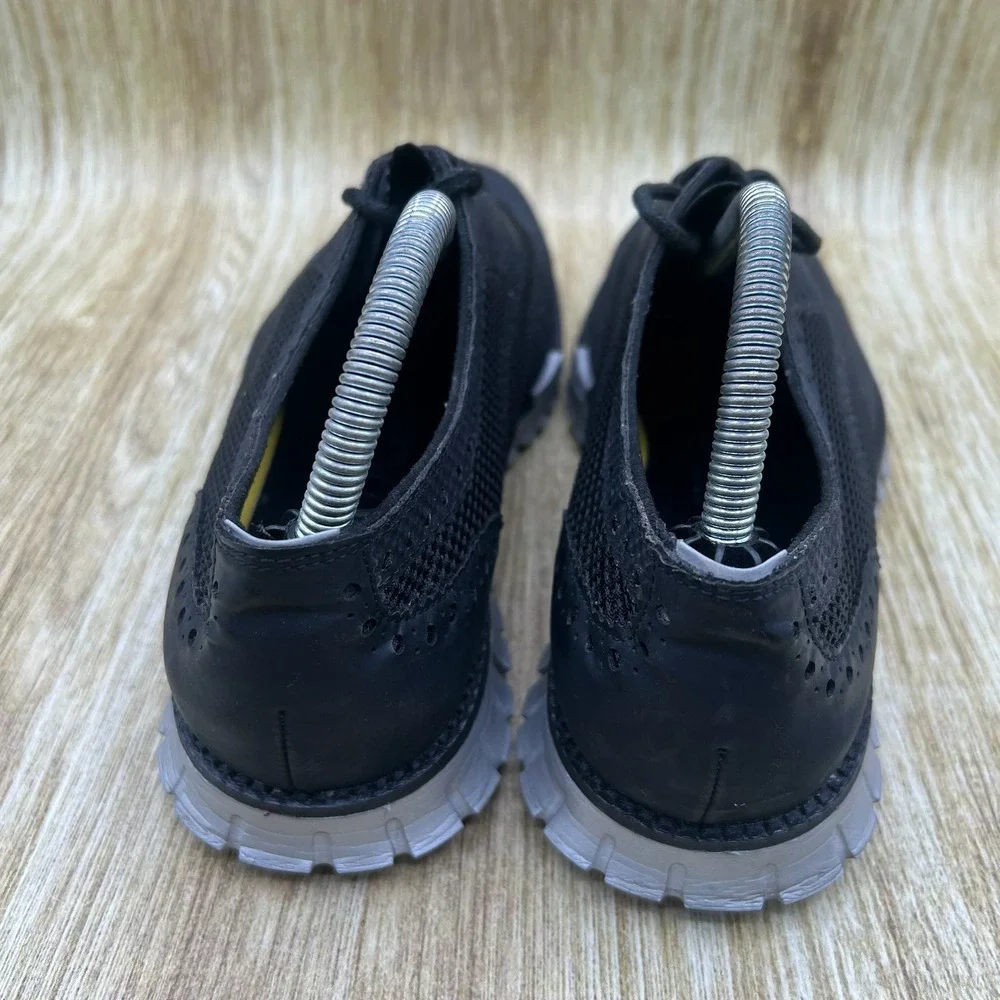 Cole‎ Haan Zerogrand No Stitch Men's 8 M Black Knit Wingtip Oxford Shoes C20021